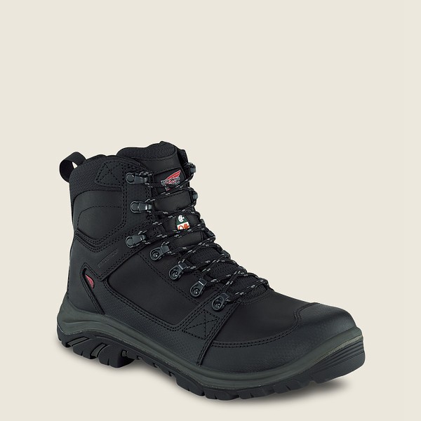 Botas de Seguridad Red Wing Hombre Negros - Trades - 6-Inch Side-Zip Waterproof Csa Toe - 574-XYQVMS